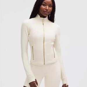Lululemon Cropped Define Nulu Light Ivory/Gold Jacket